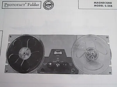 Magnecord S-36-b Tape Recorder Photofact • $6.50
