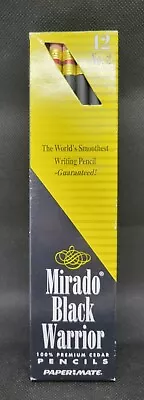 Vintage 12 CT Mirado Black Warrior Pencils Premium Cedar No 2 Item 02254 • $14.99