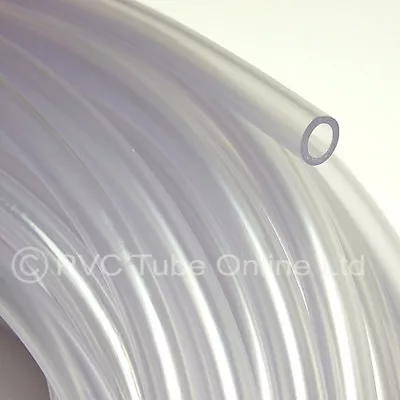 £1.29 • Buy 6mm I.D. Food Grade Flexible PVC Hose Tube Clear Plastic Pipe - 1/4  Inch