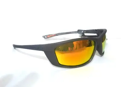 Body Glove Black Mens Polarized Orange Mirror Wrap Sunglasses FL24 Surfing 8618 • $16.95