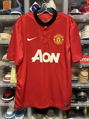 Manchester United Jersey Home Football Shirt 2013 - 2014 Nike Men’s L “Sway” #7 • $25