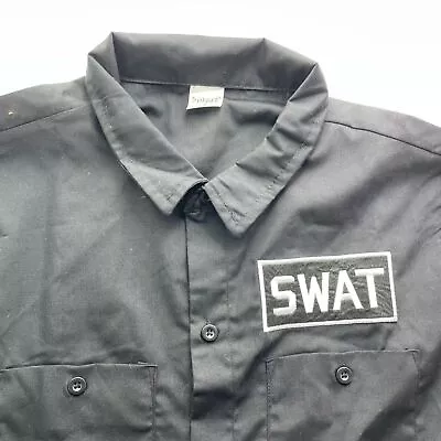 Spirit Men's Small SWAT Costume Short Sleeve Button-Down Shirt With Chest Pocket • $10