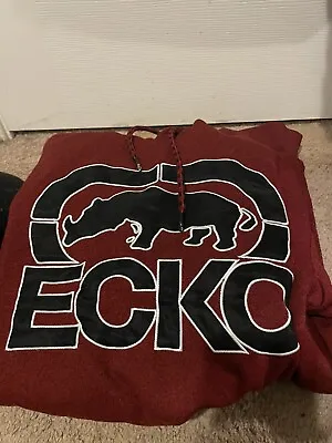 Ecko Unltd Hoodie Red Rhino Hoodie Mens Size Medium Y2K • $35