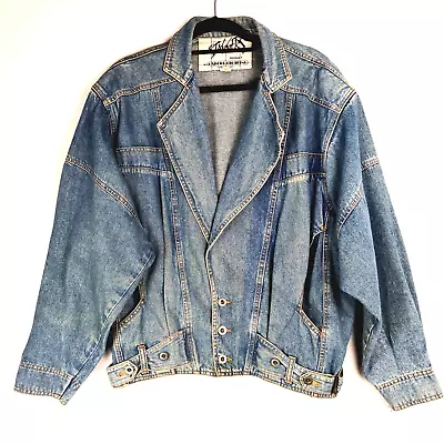 Staggers Vintage Unisex Blue Denim Jacket Bat Wing Long Sleeves Made In Aus • $62.30