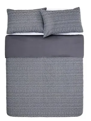 BNIP KAS Anwar Charcoal Grey With Gold Thread King Duvet Cover Set RRP £160 • £105