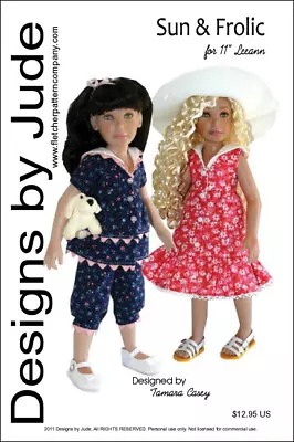$12.95 • Buy Sun & Frolic Doll Clothes Sewing Pattern For 11  Leeann