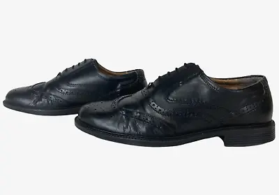 OAKTRAK HENRY Mens Shoes Size UK 7 EU 41 Black Leather Brogue Shoes • £9.44