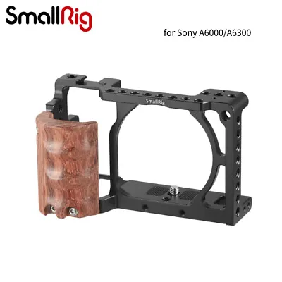 $75.79 • Buy SMALLRIG Camera A6300 Cage For Sony A6000 / A6300 With Wooden Handle Handgrip 