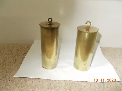 Two Antique Vienna Wall Clock Brass Weights • £30