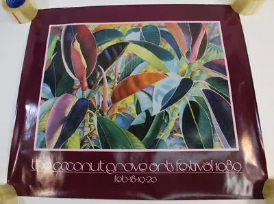 VTG Miami Coconut Grove Arts Fest Festival 1989 80s 90s Poster Rubber Plant • $74.99