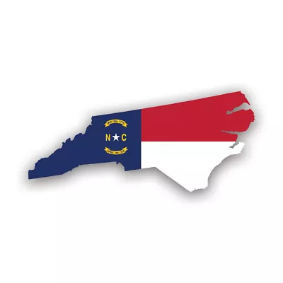 North Carolina State Shaped Flag Sticker Decal - Weatherproof - Nc • $4.99
