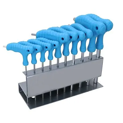 Imperial AF SAE Allen Allan Hex T Bar T Handle Set 10pcs 3/32  - 3/8  In Rack • £14.39