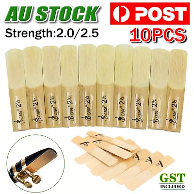 $9.45 • Buy 10pcs Saxophone Reeds Alto Sax Reed Sax Bamboo Reeds Strength 2.0/2.5 AU Stock