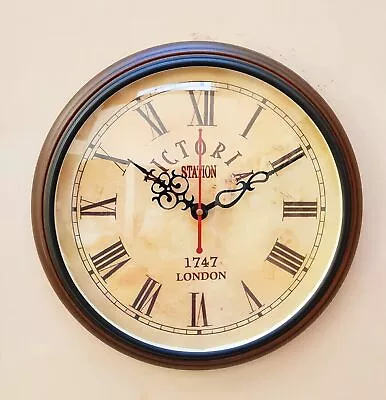 Victoria Station 1747 London Antique Style Wall Clock Home Decor & Gift Item • £71.32