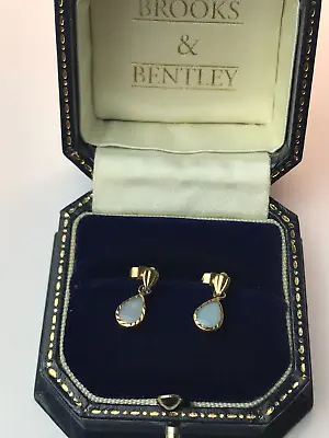 Opal Earrings 9ct Gold Opal Dangle Drop Stud Earrings • £125