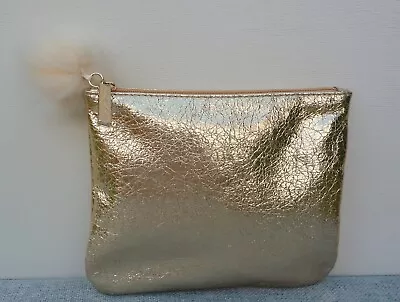 1x MAC  Snow Ball  Foiled Gold Makeup Cosmetics Bag / Clutch Brand New!! • $22.99