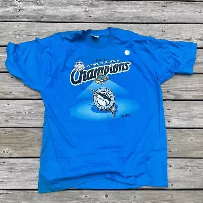 Vintage 1997 Florida Marlins World Series Champions T Shirt XXL • $20