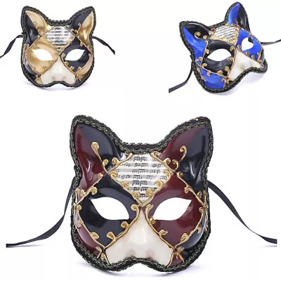 Cute Cat Italy Venetian Theater Full Face Christmas Halloween Mask Party Props • $17.91