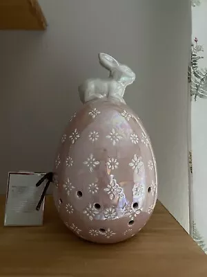 Tk Maxx GC Fragrance - Fragranced Rabbit Ceramic Iridescent Egg Ornament Sachet • £14.95