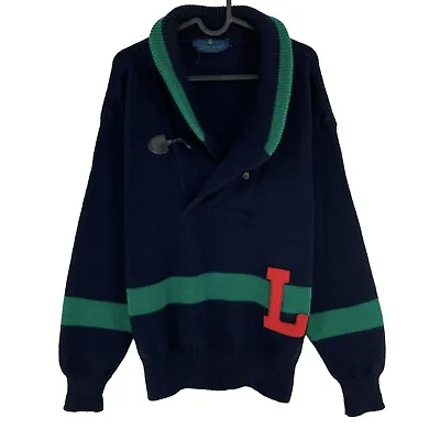 Cosby Vintage Retro 90s Loli & Wolf Blue Sweater Pullover Size M • $60.49