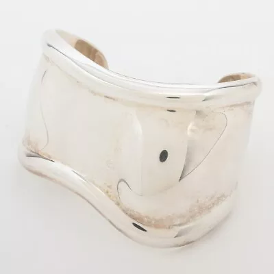 TIFFANY&Co. Elsa Peretti Bone Cuff Bangle 925 60.6g Silver • $1219.75