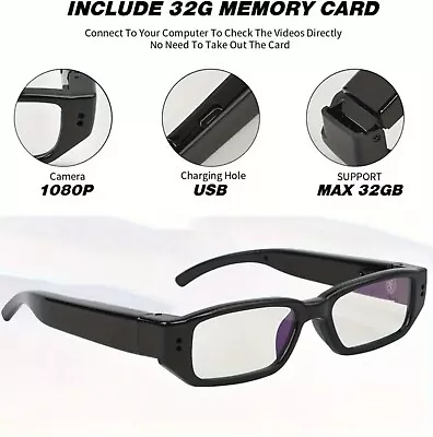 1Pc Smart Video Camera Glasses 1080P HD Camera Glasses Sports Outdoor Glasses • $49.99