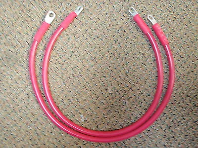 Battery Cable 4 Gauge 96  8ft Red Set Of 2 Cable Wire Tinned Marine Boat Wiring • $65.95