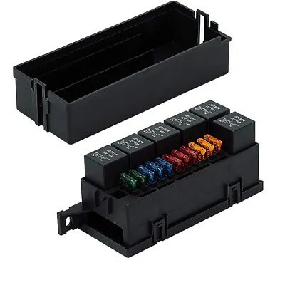 Car Modified Relay Fuse Box Pre-Wired 11 Way Fuse Holders With Waterproof Cover • $44.54