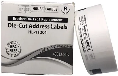 $9.59 • Buy BROTHER DK-1201 Die-Cut Address Non-OEM Fits REMOVABLE Labels - Rolls Of 400