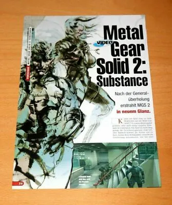 Metal Gear Solid 2 Substance MGS PS2 Xbox Rare Promo Poster / Ad Art Print • $26.91