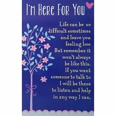 I'M HERE FOR YOU HEARTWARMERS Keepsake Wallet Card Verse Cares Help Support💕 • £3.29