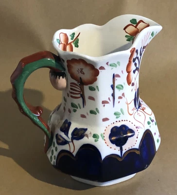 Antique Allertons Gaudy Welsh Octagonal Hydra Jug • £28