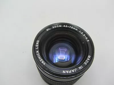 Yashica ML Zoom 42-75mm F3.5-4.5 C/Y Mount Lens For SLR/Mirrorless Cameras • $14.24