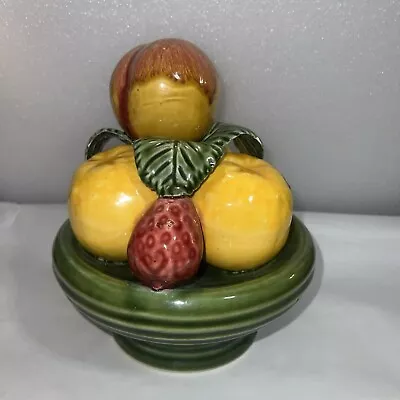 Majolica Bowl Of Fruit Centerpiece Jay Willfred For Andrea By Sadek BEAUTIFUL • $10