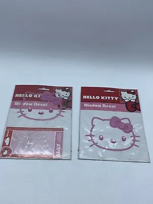 2x HELLO KITTY - HELLO KITTY  Pink Decals / Sticker For Car Laptop Window • $17.07