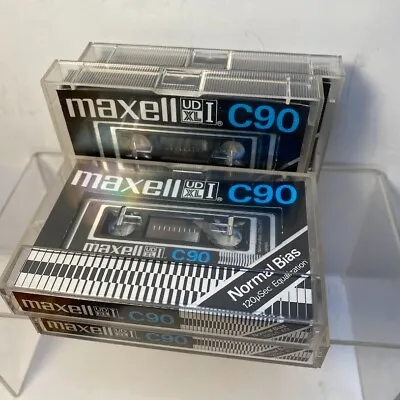 SET Of 4 MAXELL UD XL I C90 EPITAXIAL Cassette Tape Japan NEW UNUSED • $28