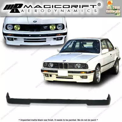 For 84-92 BMW E30 3-Series IS Style Lower VALANCE FRONT Bumper Lip Spoiler • $62.99