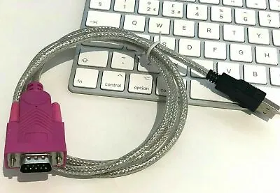 USB To RS232 Male (9-pin) DB9 Serial Cable Converter Adapter 1m • £7.95