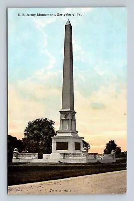 U.S. Army Regular Monument Gettysburg Pennsylvania Civil War Postcard • $3.99