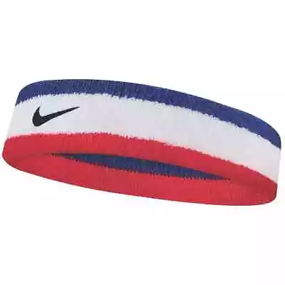 Nike Swoosh Headband Red White & Blue Striped Sweatband Men's Women's OSFM NWT • $15.98