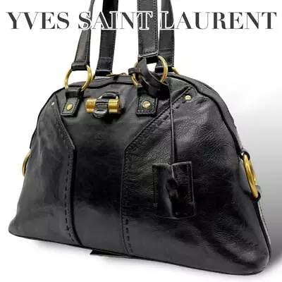 Yves Saint Laurent Muse Rive Gauche Gold Hardware Shoulder Bag Size 9.1 Auth • £273.07