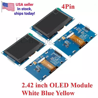 2.42 Inch OLED Screen LCD Display Module 128x64 SSD1309 SPI/IIC I2C 4Pin • $15.98