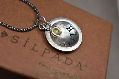 Silpada Faith Of A Mustard Seed Sterling Silver Pendant Necklace N1943 RARE HTF • $97