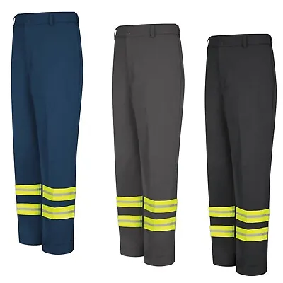 Red Kap Reflective Pants Enhanced Visibility Safety Towing Hi Vis Work Uniform • $30.98