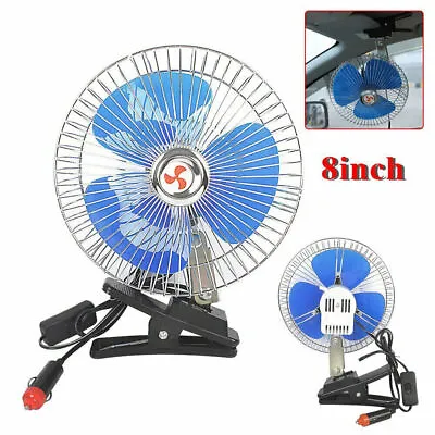 Portable 8'' Fan With Clip For Car Mini 12V Volt Electric Cooling Suv/Truck/Auto • £19.15