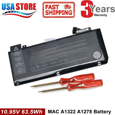 63.5Wh A1322 Battery For Macbook Pro 13  A1278 Mid 2009/2010/2011/2012 Upgraded • $17.85