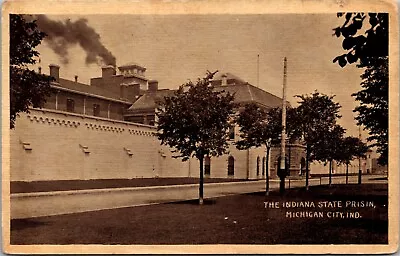 Postcard The Indiana State Prison In Michigan City Indiana • $8