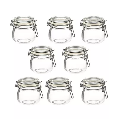 Small Mason Glass Jars Spice Herb Jam Mini Clip Top Airtight Bottles Ikea Korken • £19.95