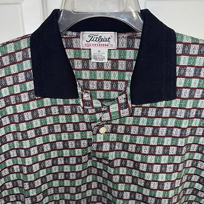 Vintage Titleist By Corbin LTD. Abstract Golf Polo Shirt Men’s Size Medium • $15.99