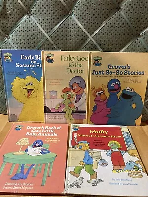 Vintage Lot Of 5 Sesame Street Book Club 1980's Hardcover Jim Henson Muppets • $6